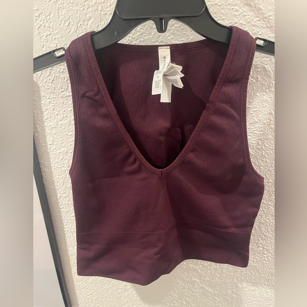Athleta Aurora Ribbed Crop tank